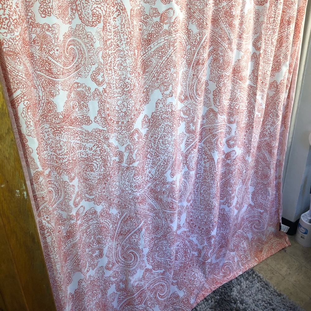 Tommy Hilfiger Coral Paisley Shower Curtain